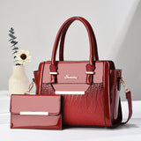 Weiyinxing [Women's Bag] Casual One-Shoulder Women's Bag 2024 New Large Capacity Child Mother Bag Bright Leather Fashion Handbag