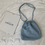 Weiyinxing Female 2024 New Candy Color Mini Pu Handbag Mobile Bag One Shoulder Straddling Bucket Soft Bag Girl
