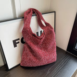 Weiyinxing South Korea East Gate Shiny Soft Knitted One-Shoulder Women's Bag Simple Leisure Todd Underarm Bag Knitting Bag