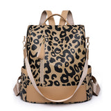 Weiyinxing Women's Autumn And Winter New Large-Capacity Lady's Anti-Theft Backpack Leopard Print Korean Version Fashion Leisure Backpack