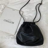 Weiyinxing Female 2024 New Candy Color Mini Pu Handbag Mobile Bag One Shoulder Straddling Bucket Soft Bag Girl