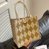 Weiyinxing Box Bento Bag 2024 Canvas Bag Women's Single Shoulder Handbag Ins Ling Case College Students Class Bag Tide