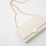 Weiyinxing MYLRF Women's Bag, New Chain, Small Square Bag, Quilted Thread, Mini One-Shoulder Oblique Shoulder Bag, Original One-Off.