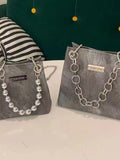 Weiyinxing New Style Of Original High-Level Sense, A Small Number Of Cowboy Chains, A Small Square Bag, A Hot Girl Pink Mini Handheld Shoulder Bag