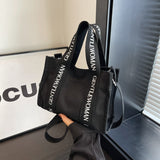 Weiyinxing Handbag Small Bag 2024 New Thai Gentle Woman Canvas Bag Letter Vegetable Basket Single Shoulder Bag