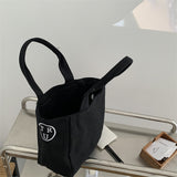 Weiyinxing Style Bag Female Han Dai Same Letter Printed Canvas Handbag Bento Bag Simple Leisure Portable Tote Bag