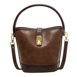 Weiyinxing And Winter Millard Handbag Bag Female 2024 New Retro Collision Color Bucket Bag Niche Versatile Shoulder Cross-Body Bag