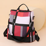 Weiyinxing Color Double Shoulder Women's Bag New Style Simple Fashion Large Capacity Anti-Theft Pattern Collision Color Lady Leisure Backpack Girl