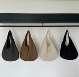 Weiyinxing Women's One-Shoulder U-Shaped Women's Bags, Cotton Bags, Leisure Handbags, Korean Version Of Solid Color Shopping Bags