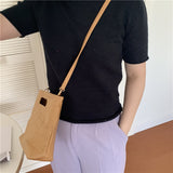 Weiyinxing Woman 2024 New Minority One-Shoulder Oblique Kraft Paper Handbag Small Cute Small Square Bag Retro