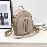 Weiyinxing Backpack New Leisure Fashion Simple Soft Leather Backpack Light Travel Multi-Function High-Capacity Travel Backpack