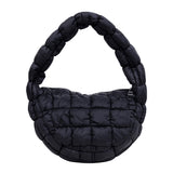 Weiyinxing Pleated Bag Cloud Bag Small Plaid Down Cotton Suit Bag 2024 New Hand Bag Fashion Handbag