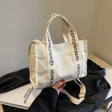 Weiyinxing Handbag Small Bag 2024 New Thai Gentle Woman Canvas Bag Letter Vegetable Basket Single Shoulder Bag