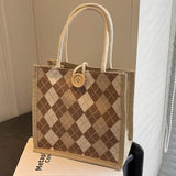 Weiyinxing Box Bento Bag 2024 Canvas Bag Women's Single Shoulder Handbag Ins Ling Case College Students Class Bag Tide