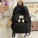 Weiyinxing Backpack Female Simple Ins Large Capacity 2024 New Schoolbag Travel Backpack For Primary School Students