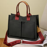 Weiyinxing Spring Canvas Bag Leisure Retro Handbag Oblique Satchel Large-Capacity Multi-Pocket Lady's Todd Bag