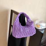 Weiyinxing New 2024 Korean Versatile Ins Handbag Is Popular With A Single Shoulder Pleated Underarm Bag