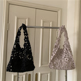 Weiyinxing Version Of Leisure One-Shoulder Bucket Lace Mother Bag Hook Flower Craft Temperament Large Capacity Handbag