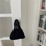 Weiyinxing Bag, Women's Leisure Handbag, Small Cute Bucket Bag, Hollowed-Out Handbag, Hand-Carried Daily Bag.