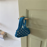Weiyinxing Bag, Women's Leisure Handbag, Small Cute Bucket Bag, Hollowed-Out Handbag, Hand-Carried Daily Bag.