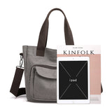 Weiyinxing Capacity Women's Bag 2024 New Canvas Bag Women's Bag Commuter Handbag Versatile Simple Shoulder Cross-Body Bag