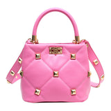 Weiyinxing Bag 2024 On The New Ling Embroidery Line Single Shoulder Cross-Body Bag Fashion Rivet Handbag