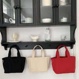 Weiyinxing Style Bag Female Han Dai Same Letter Printed Canvas Handbag Bento Bag Simple Leisure Portable Tote Bag