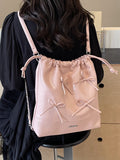 Weiyinxing Designer Backpack Lady 2024 New Simple Chain Bucket Bag Fashionable Pleated One-Shoulder Backpack