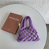 Weiyinxing Bag, Women's Leisure Handbag, Small Cute Bucket Bag, Hollowed-Out Handbag, Hand-Carried Daily Bag.
