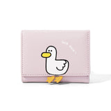 Weiyinxing Women Wallet Cute Luck Duck Short Wallet Leather Small Purse Girls Money Bag Card Holder Ladies Female Hasp 2024 Fashion