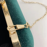 Weiyinxing Design Women Evening Bags Green Clutch Purse Shoulder Two Chains Wedding Party Female Handbags Vintage Crossbody Bag