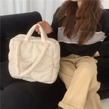 Weiyinxing Capacity Winter women Big Tote Padded Handbags Designer female Shoulder Bags Luxury Fashion Down Cotton ladies hand bag