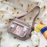 Weiyinxing Kawaii Bag Girls 2024 New JK Transparent Bag Small Crossbody Bag For Women Purses and Handbags Shoulder Bag Itabag Bolso