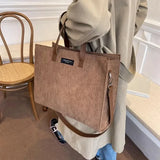Weiyinxing for Women Corduroy Satchel Shoulder Bags Ladies Totes Crossbody Bag for Women Vintage Shopper Shopping Bags