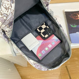 Weiyinxing Female Cartoon Print Book Bag Fashion Women Cute Leisure School Bag Girl Graffiti Laptop Backpack Lady Travel College Trendy