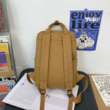 Weiyinxing Women Male Canvas College Backpack Men Female Retro Travel Book Bag Girl Boy Laptop Student Fashion Vintage Lady School Bags