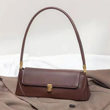 Weiyinxing PU leather Shoulder Bag For Women Luxury Simple Design Underarm Bag Vintage Lady Underarm Bags Shopping Tote Purse