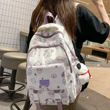 Weiyinxing Printing Kawaii Lady Waterproof Student Backpack Cute Laptop Female Travel College BookBag Girl School Bag Women Fashion