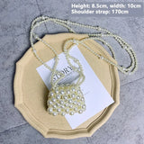 Weiyinxing Mini Bags for Women Delicate Pearl Cute Shoulder Crossbody Bag Stylish Versatile Sweet Girls Solid Color Leisure Holiday