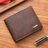 Weiyinxing Short Pu Leather Wallet For Men Luxury Coin Wallet Vintage Business Mini Man Card Holders Multifunctional Male Small Purse