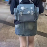 Weiyinxing Star Demin Spicy Girl Y2k Backpacks Fashion Commuting Women Bags Japanese Korean Style Jeans Backpacks