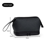 Weiyinxing Bag for Men Cosmetic Bag Double Layer with Zipper Storage Organizer Large Capacity Waterproof Shower Bag for Travel