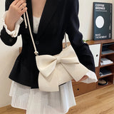 Weiyinxing Big Bow Knot Shoulder Cross Body Bags For Women Girls Velvet Texture PU Leather Messenger Bag 2024 Latest Fashion Handbags