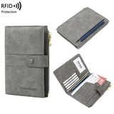 Weiyinxing Passport Wallet RFID Passport Holder Zipper Buckle Travel Wallet Document Holder Multifunctional Travel Passport Bag