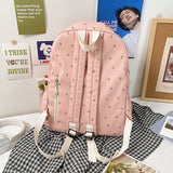Weiyinxing Floral Print Laptop College Backpack Fashion New Girl School Bag Women Cute Student Backpack Trendy Lady Kawaii Book Bags