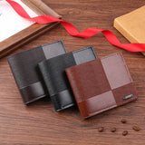 Weiyinxing PU Leather Men's Wallet Short Multi-card Coin Purse Fashion Casual Wallet Male Youth Thin Horizontal Soft Wallet No Zipper