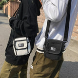Weiyinxing Men Women Student Canvas Shoulder Bag Street Small Messenger Bag for Student Korean Harajuku Unisex Crossbody Bags Phone Purses