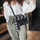 Weiyinxing Movie Prop Design Women Shouler Bags Design Letters Clutch Bag Cute Pu Leather Crossbody Messenger Bag Lady Small Purses