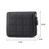 Weiyinxing Women Men Coin Purse Simple PU Leather Wallet Zipper Solid Color Bifold Design Daily Men Card Holder Accessories