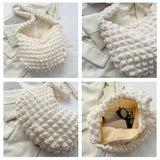 Weiyinxing Style Fashion Crossbody Bag For Women Pleated Bubbles Cloud Shoulder Bags Large Tote Bucket Designer Bag Ruched Handbags